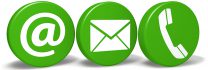 Website Contact Green Icons צור קשר - יוסי לוי